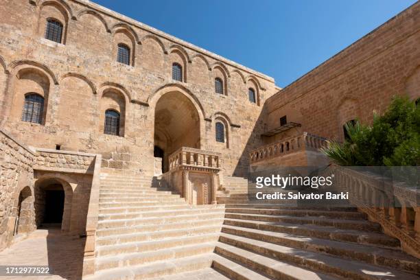 deyrulzaferan monastery, mor hanonyo monastery in mardin - mardin stock pictures, royalty-free photos & images