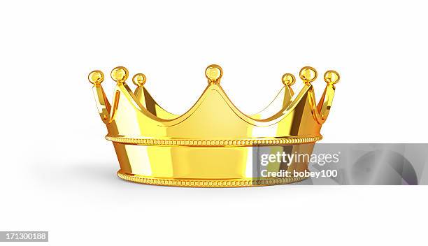 golden crown - crown headwear stock pictures, royalty-free photos & images