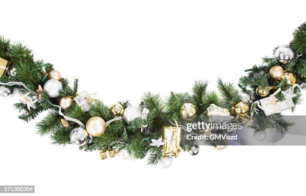 guirnalda de navidad - garland fotografías e imágenes de stock