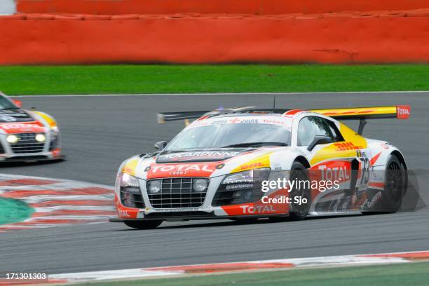 audi r8 lms race car - audi r8 stock pictures, royalty-free photos & images