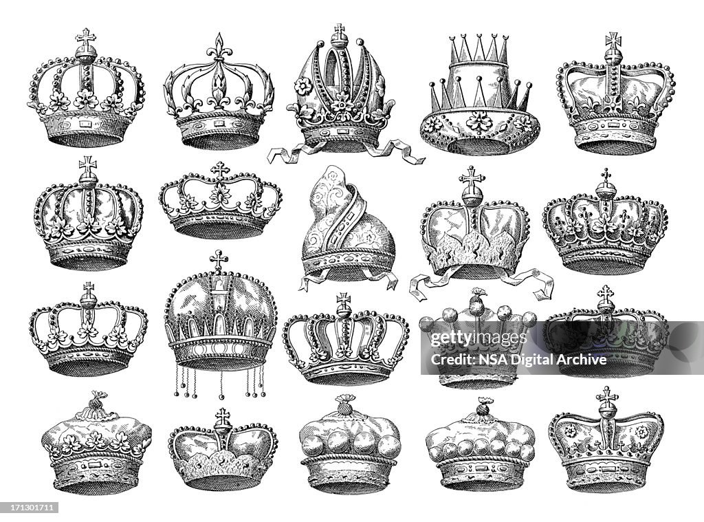 Crown Set | Historic Symbols of Monarchy and Rank
