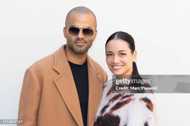 Tony Parker and Alize Lim attend the Stella McCartney Womenswear Spring/Summer 2024 show as part of Paris Fashion Week on October 02, 2023 in Paris,...