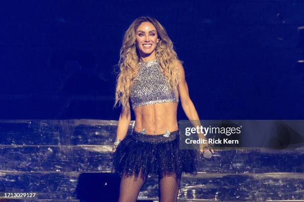 Anahí of RBD performs in concert during the "Soy Rebelde Tour" at Moody Center on October 01, 2023 in Austin, Texas.