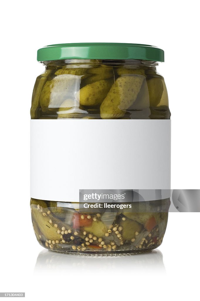 Jar of deli styled pickles