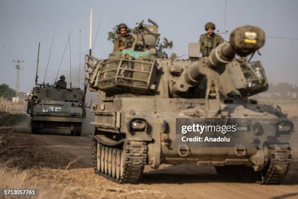 Israeli forces establish heavily armed control points along the border as Israel tightens measures by the army, police and other security forces...