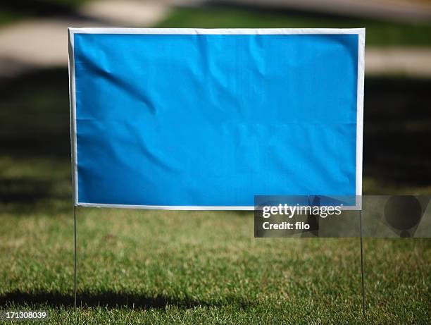 blank yard sign - election banner stock pictures, royalty-free photos & images