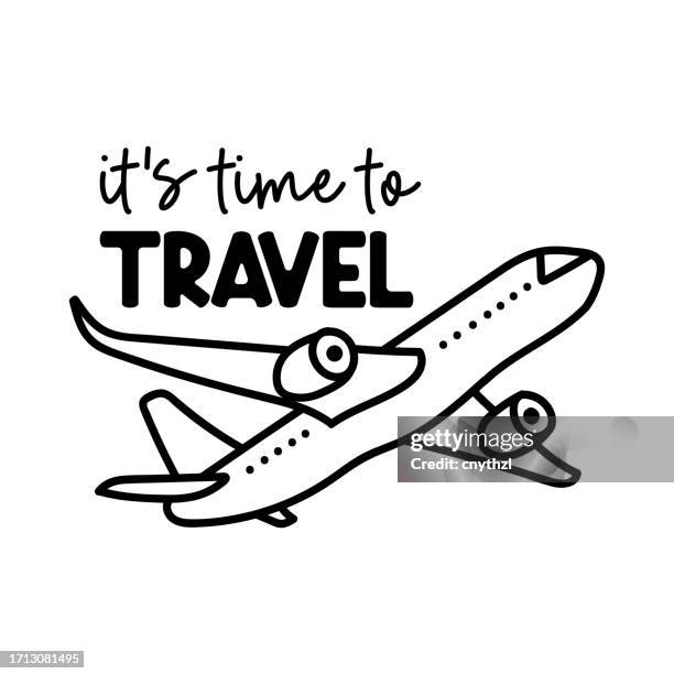 time to travel lettering vector illustration. - journey logo stock illustrations