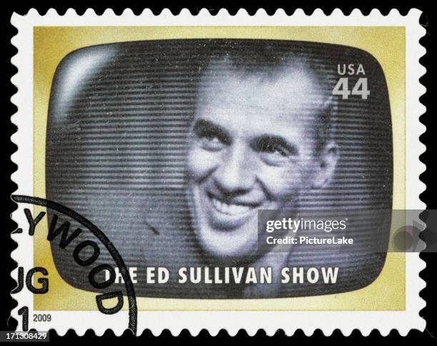 usa the ed sullivan show postage stamp - variete stockfoto's en -beelden