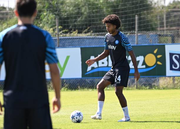 ITA: SSC Napoli Training Session And Press Conference - UEFA Champions League 2023/24