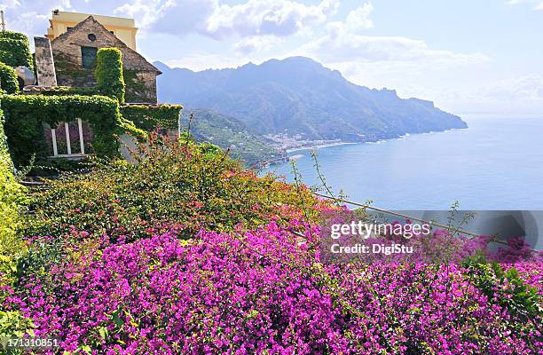 amalfi coast vistas - amalfi hike stock pictures, royalty-free photos & images