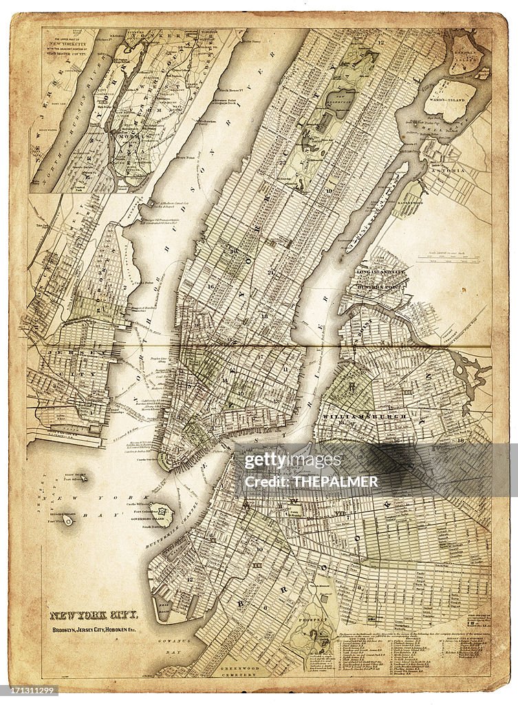 Map of new york city 1874
