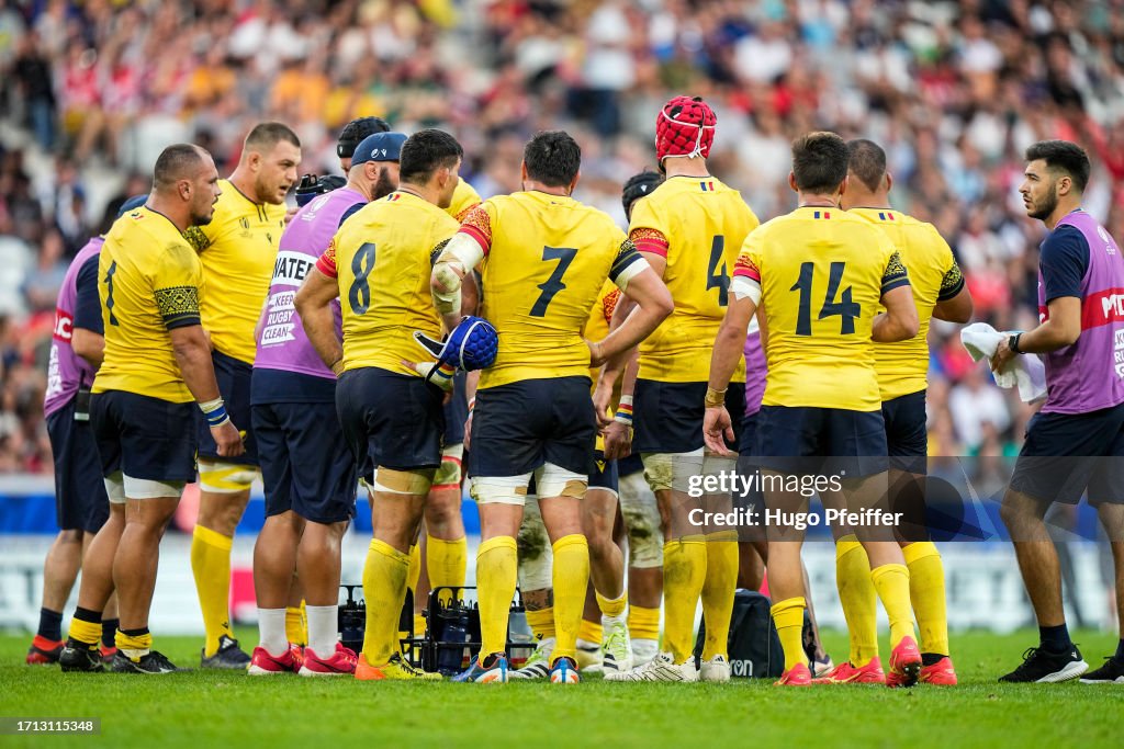 Romania Rugby Rwc Team of Romania during the 2023 Rugby World Cup Pool B match between ...