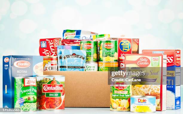 food drive collection - food drive stock pictures, royalty-free photos & images