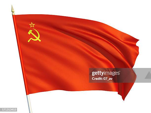 ussr flag - russian flag stockfoto's en -beelden