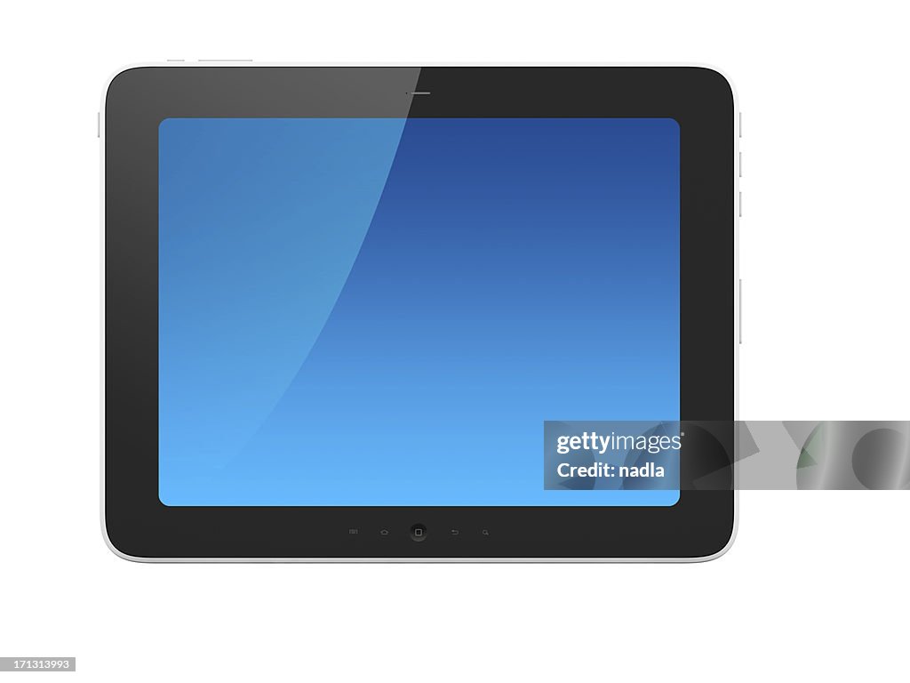 Computador Tablet com tela em branco Isolada