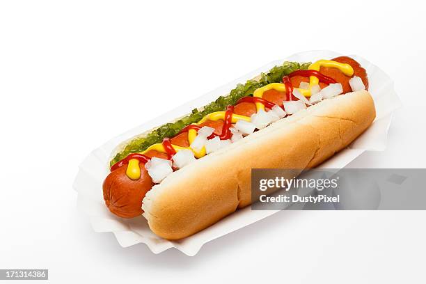 ballpark hotdog path () - achards photos et images de collection