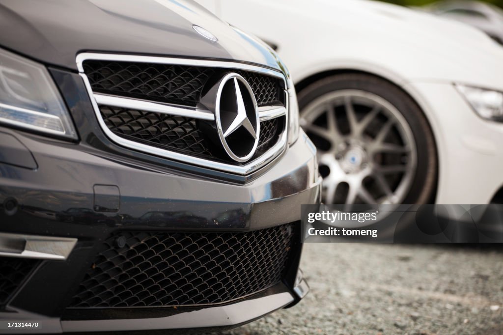 Mercedes C63 AMG and BMW M3