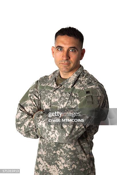 disapproving soldier - mtmcoins stockfoto's en -beelden