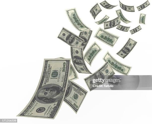flying dollar - jackpot stock pictures, royalty-free photos & images