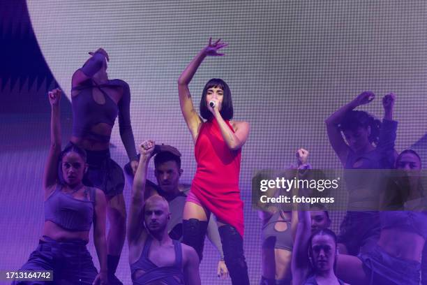 Spanish singer Aitana performs in concert at Ciudad de Las Artes y Las Ciencias on October 01, 2023 in Valencia, Spain.