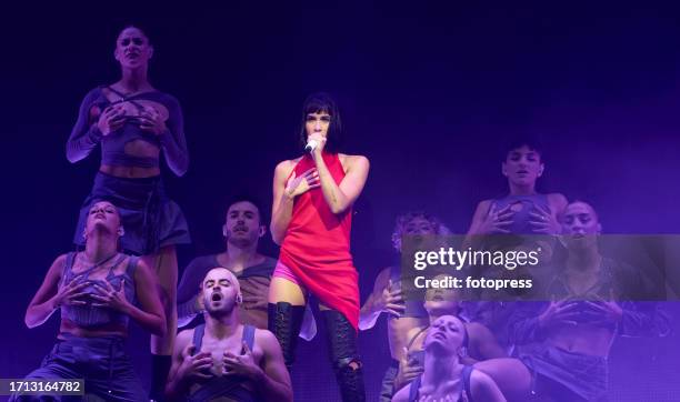 Spanish singer Aitana performs in concert at Ciudad de Las Artes y Las Ciencias on October 01, 2023 in Valencia, Spain.