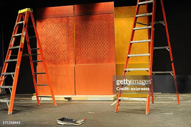 set building - behind the scenes stock pictures, royalty-free photos & images