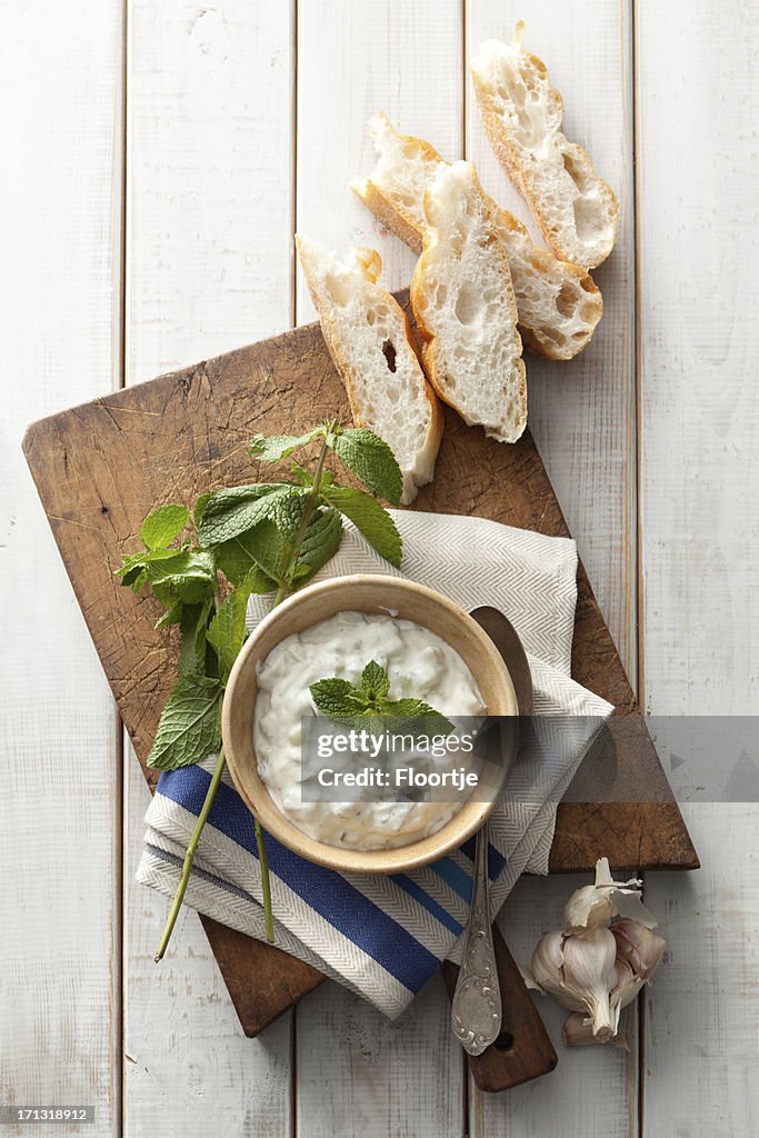Middle Eastern: Tzatziki and Bread