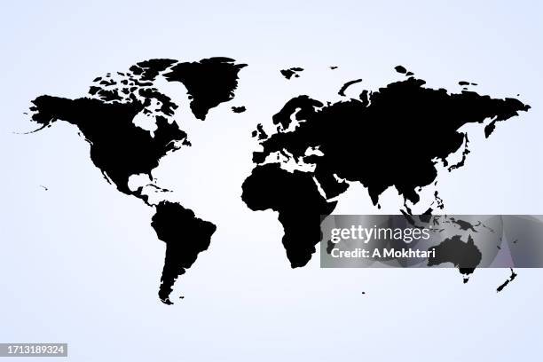 world map in black. - world map eps stock illustrations