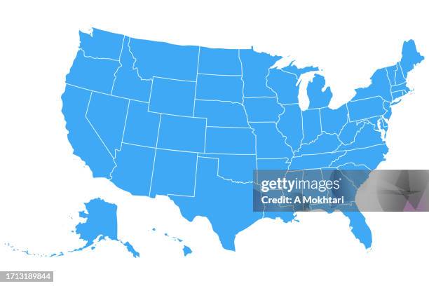 bildbanksillustrationer, clip art samt tecknat material och ikoner med usa map in green color. - usa