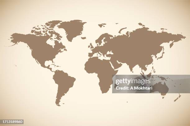 illustrazioni stock, clip art, cartoni animati e icone di tendenza di mappa del vecchio mondo. - planisfero antico