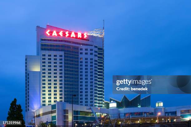 windsor, canada, caesars casino - caesars windsor casino stock pictures, royalty-free photos & images