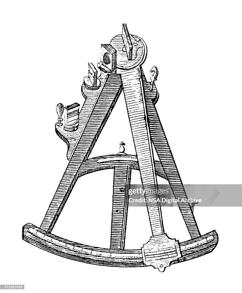Octant | Antique Scientific Laboratory Equipment Illustrations