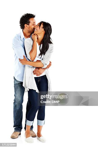 african american couple in romantic mood - couples cut out stock pictures, royalty-free photos & images