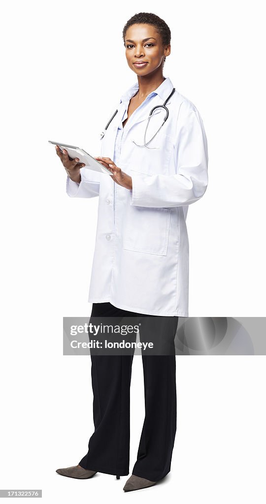 Female Doctor With a Tablet Computer - Isolated