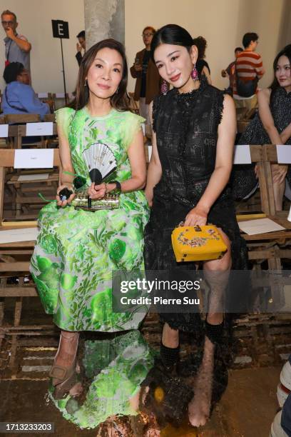 Michelle Yeoh attends the Shiatzy Chen Womenswear Spring/Summer 2024 show as part of Paris Fashion Week on October 02, 2023 in Paris, France.