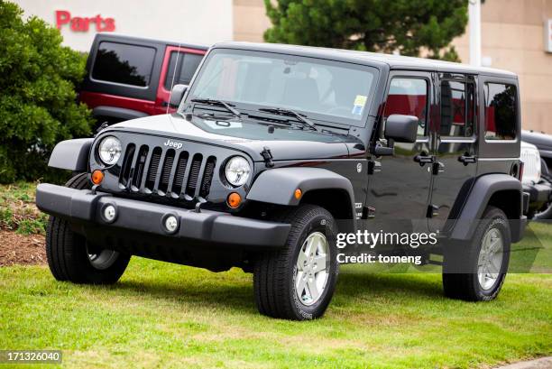 jeep wrangler unlimited sport - jeep wrangler stock pictures, royalty-free photos & images