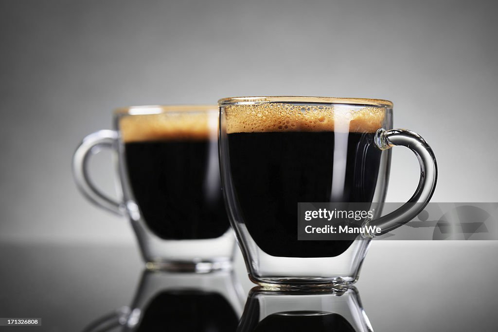 Two cups of espresso