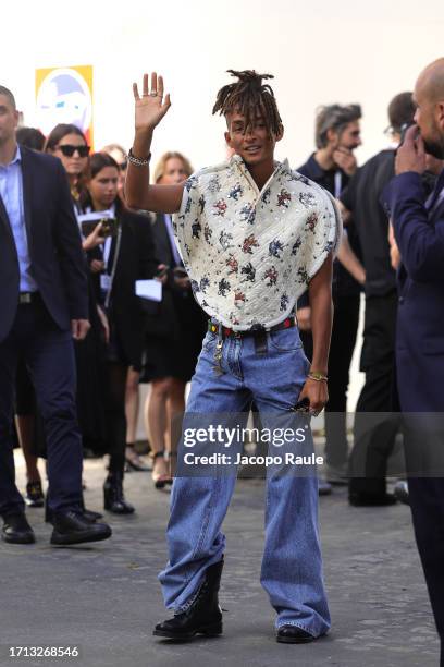 Jaden Smith attends the Louis Vuitton Womenswear Spring/Summer 2024 show as part of Paris Fashion Week on October 02, 2023 in Paris, France.