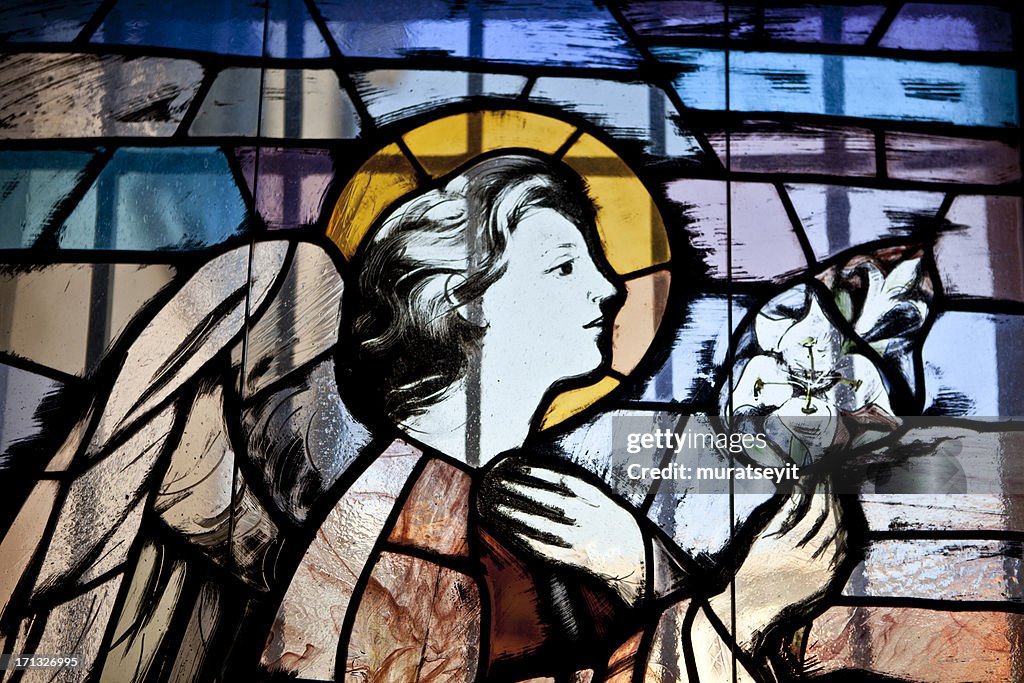 Stained glass window in a Cathedral