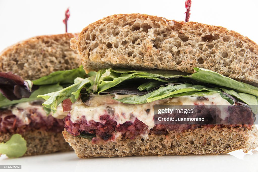 Lenteja hamburguesa (platos vegetarianos alimentos