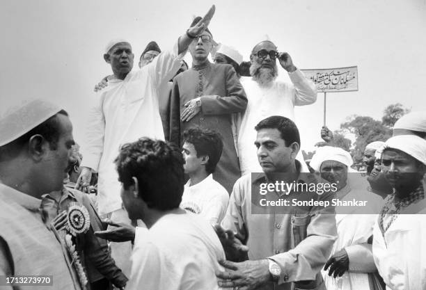 Muslim demonstrators at India Gate rallied for Babri Masjid on March 30, 1987. While the Babri Masjid-Ram Janmabhoomi dispute between the Hindus and...