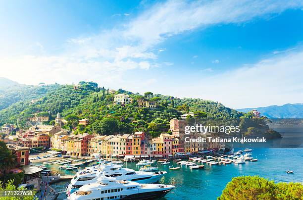 portofino, liguria, italy - vista marina stock pictures, royalty-free photos & images