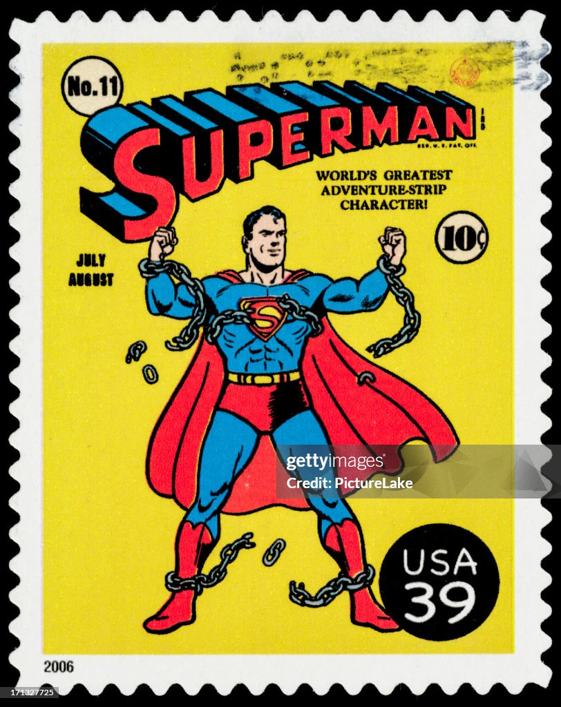USA Superman-comic book cover Briefmarke