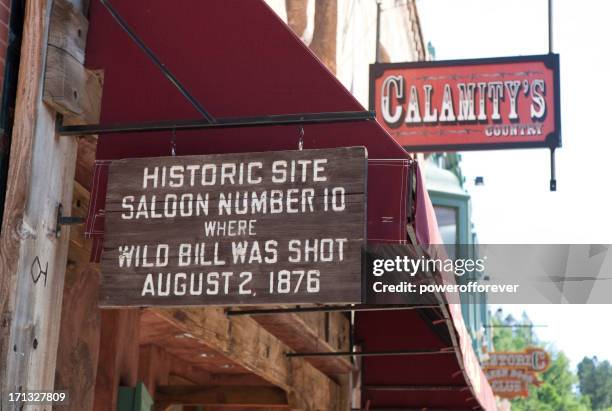 assassination location of wild bill hickok - deadwood saloon stock pictures, royalty-free photos & images