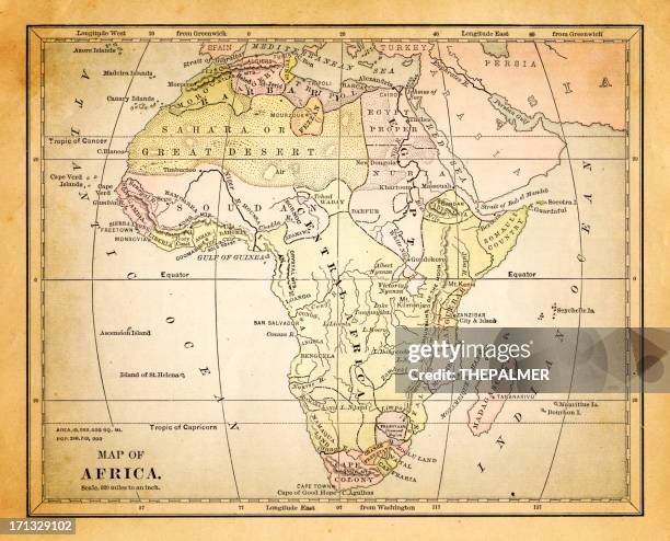 Map Of Africa 1875 High-Res Vector Graphic - Getty Images