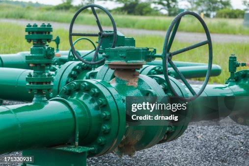 Shell Gas Header Marcellus Shale Gas Pipeline Header High-Res Stock Photo - Getty Images
