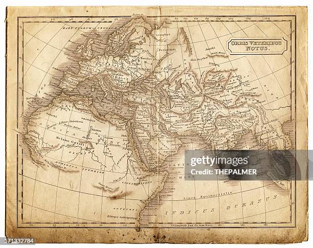 ilustraciones, imágenes clip art, dibujos animados e iconos de stock de conocido partes del mundo sobre la antigüedad - vintage world map background