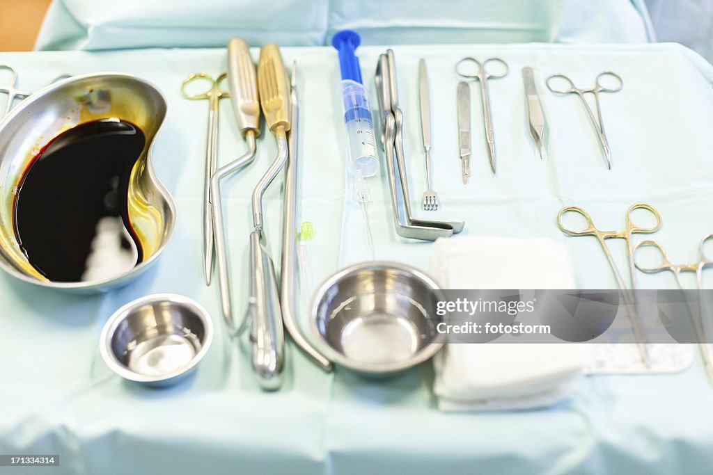 Surgical equipment in operating room