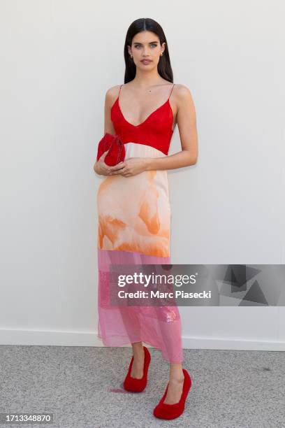 Model Sara Sampaio attends the Stella McCartney Womenswear Spring/Summer 2024 show as part of Paris Fashion Week on October 02, 2023 in Paris, France.