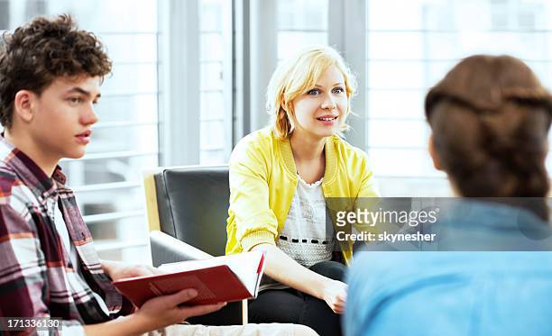 students communicating - literature review stock pictures, royalty-free photos & images